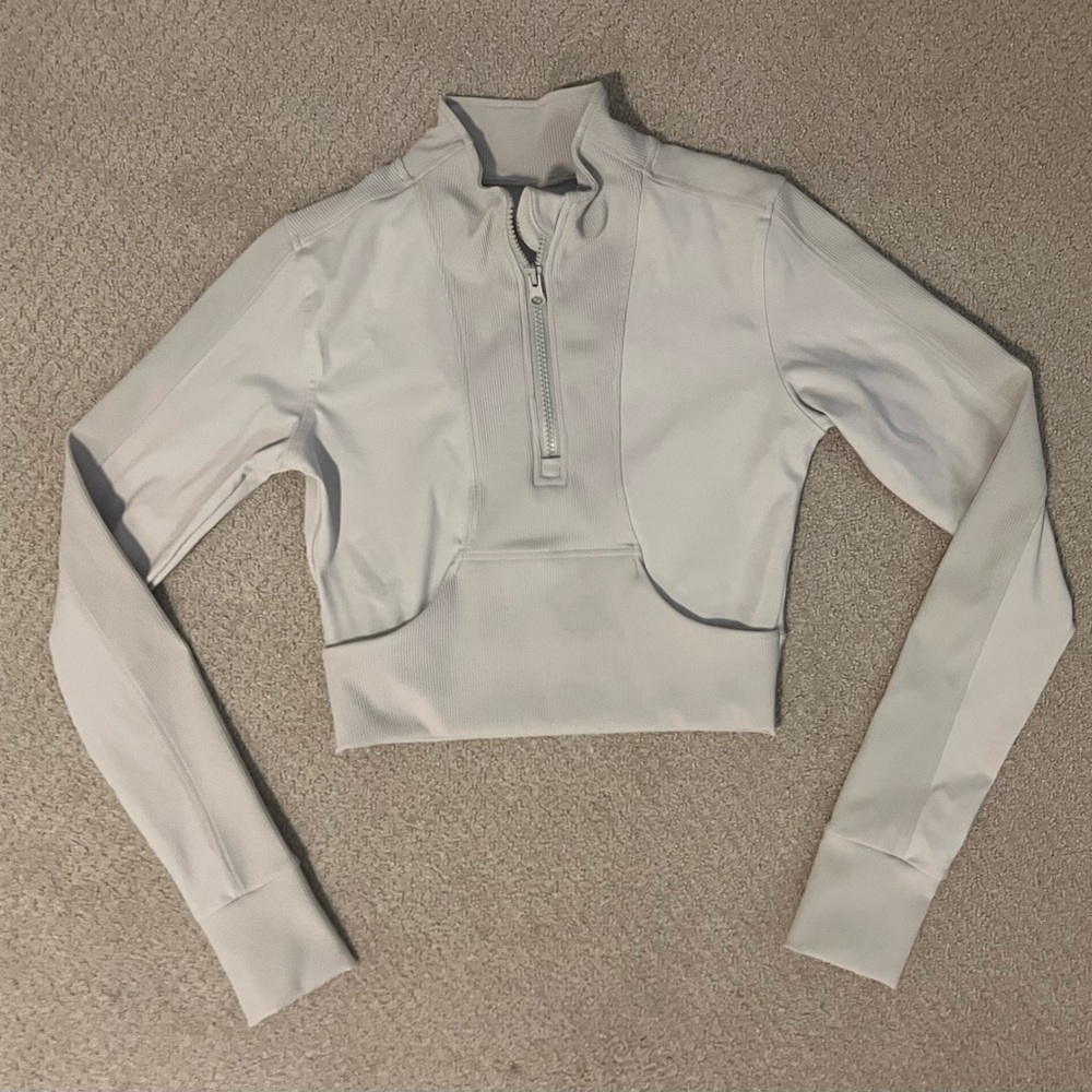 Gold hinge Off White/Grey Athletic Hoodie Jacket